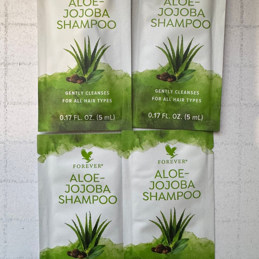 4X FOREVER LIVING Aloe Jojoba Shampoo Samples 5 ML EACH